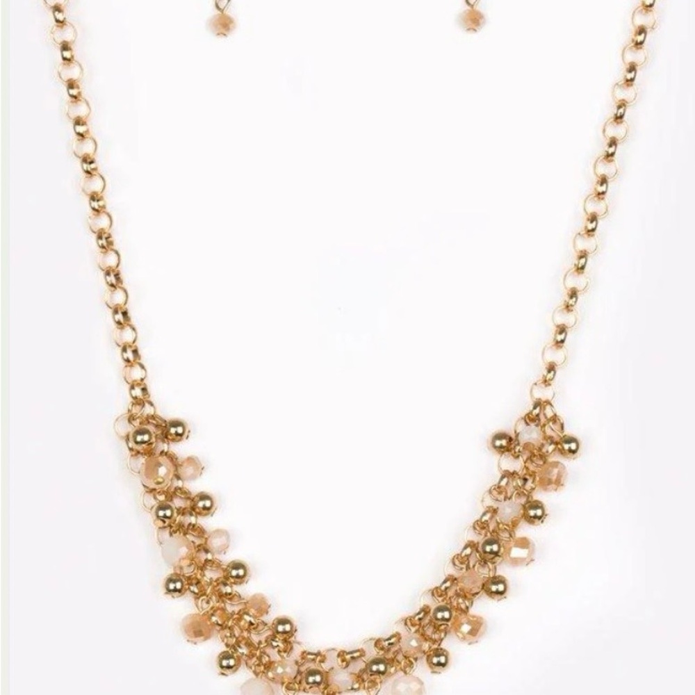 Paparazzi Gold Beaded Necklace Set
